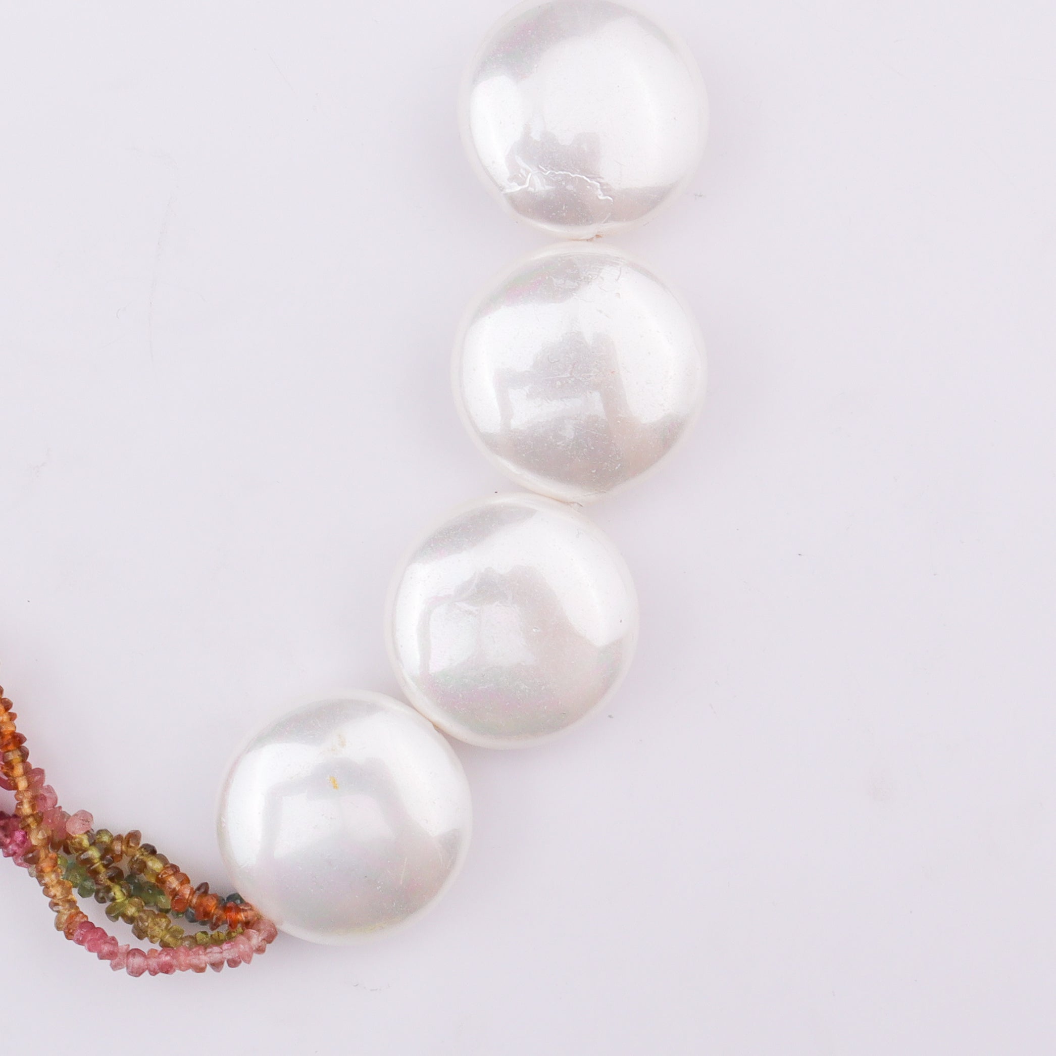 Half & Half Bracelet - Tourmaline & Coin Pearls