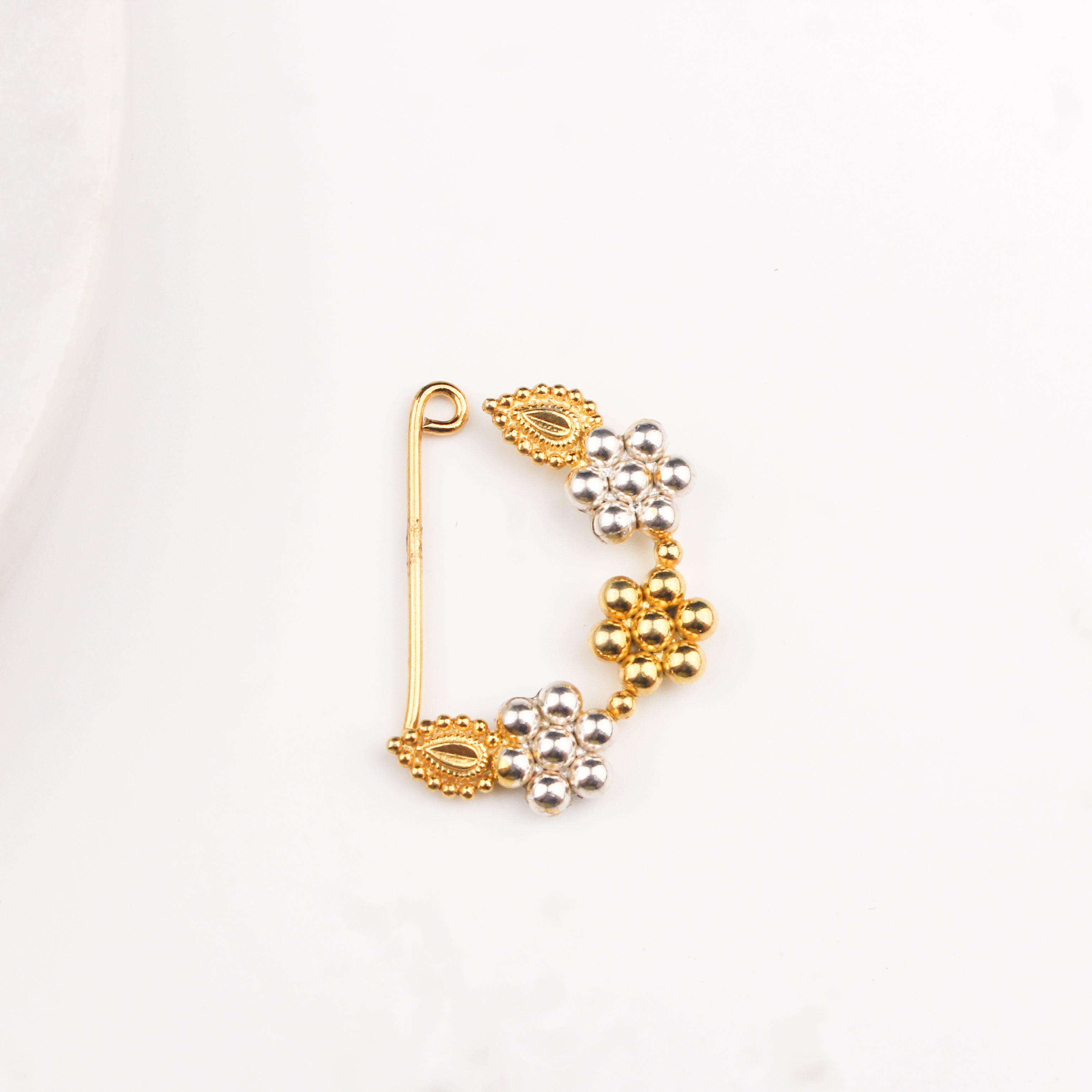 Swarna Rajat Kudi Nath - Dual Tone, Small (Left, Clip on) (Made to Order)