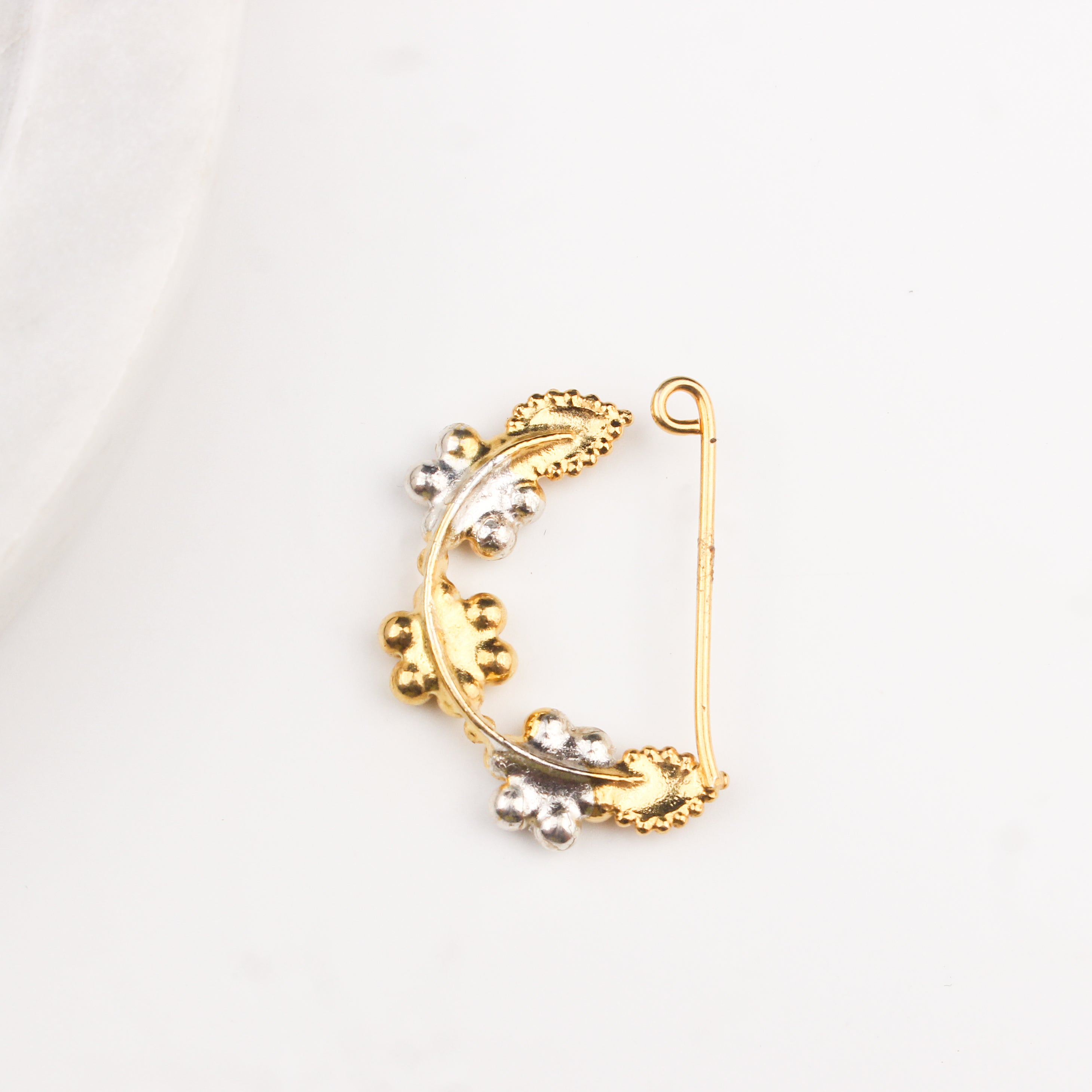 Swarna Rajat Kudi Nath - Dual Tone, Small (Left, Clip on) (Made to Order)