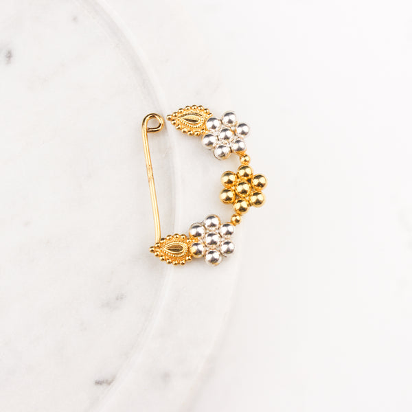 Swarna Rajat Kudi Nath - Dual Tone, Small (Left, Clip on) (Made to Order)