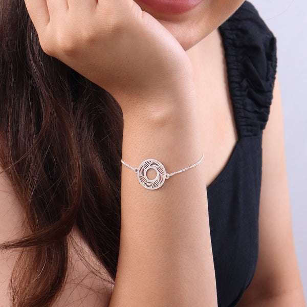 Silver Round Filigree Bracelet