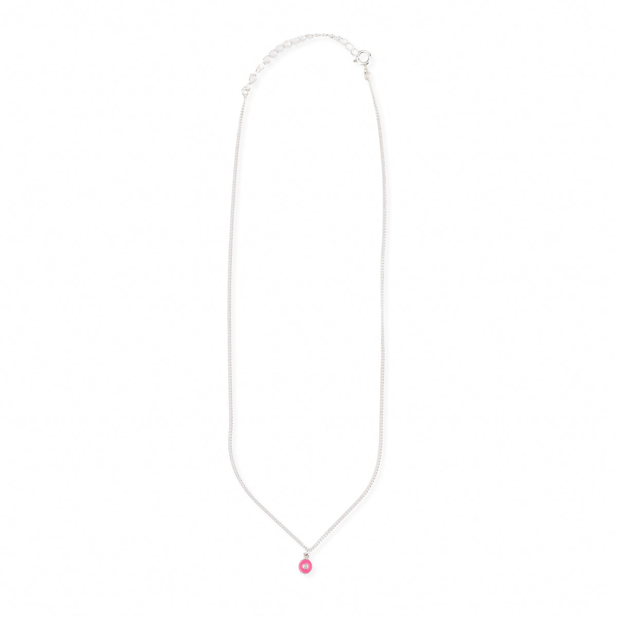 Enamel Donut Pendant Necklace