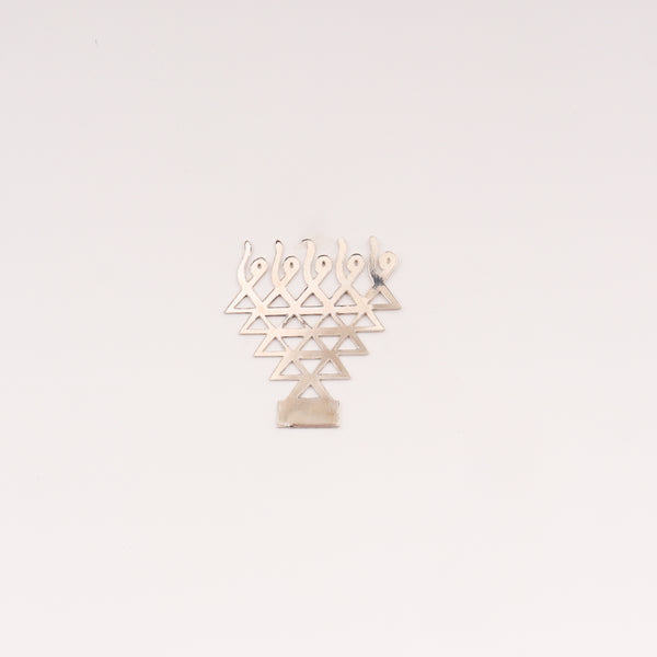 Silver Saraswati Shadow Diya for home decor