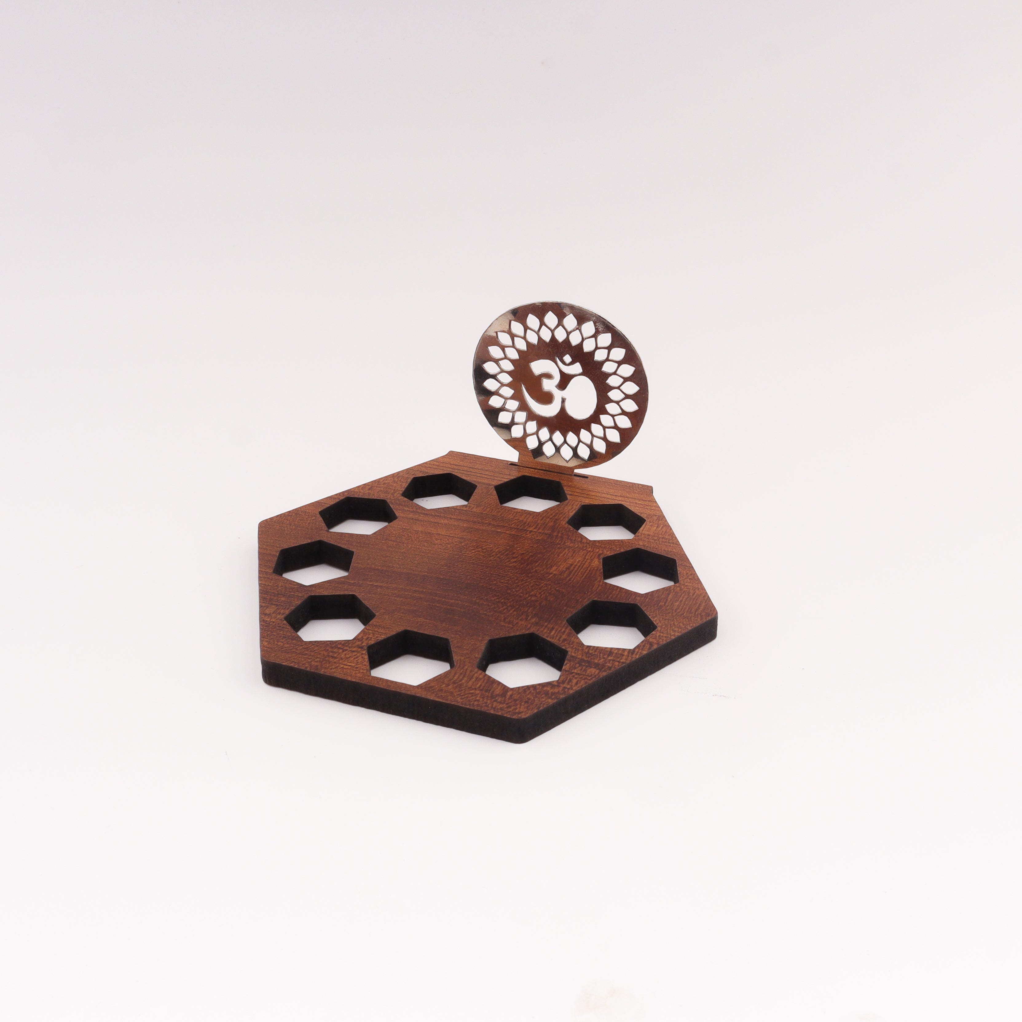 Silver Om Shadow Diya