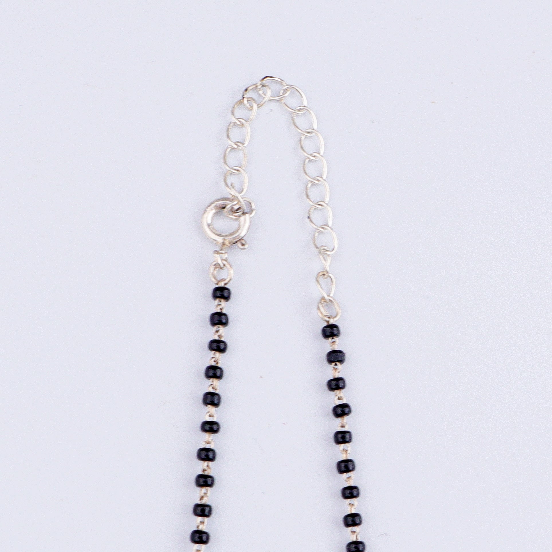 Silver Half Flower Mangalsutra