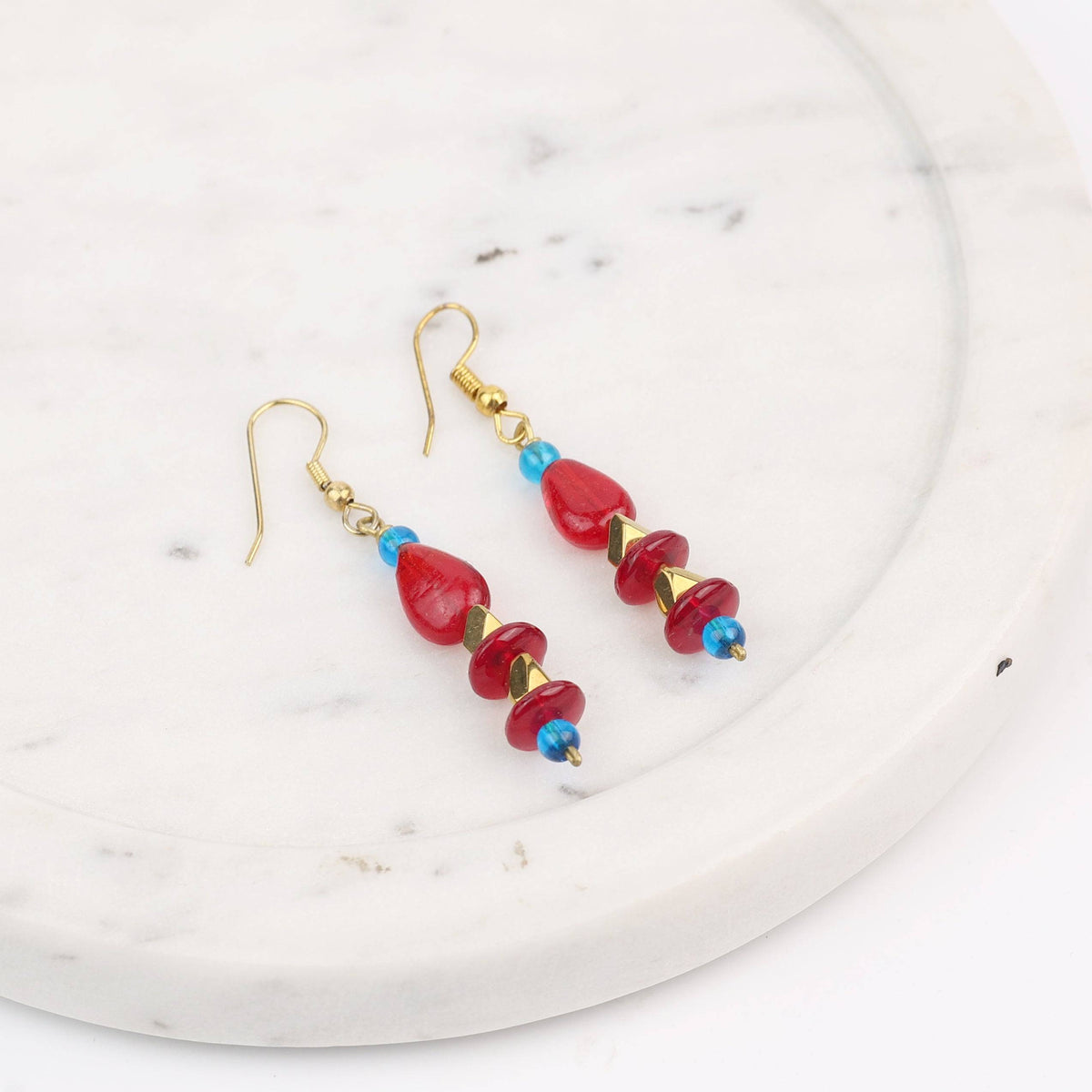 Glass Bead Earrings | 92.5 Sterling Silver