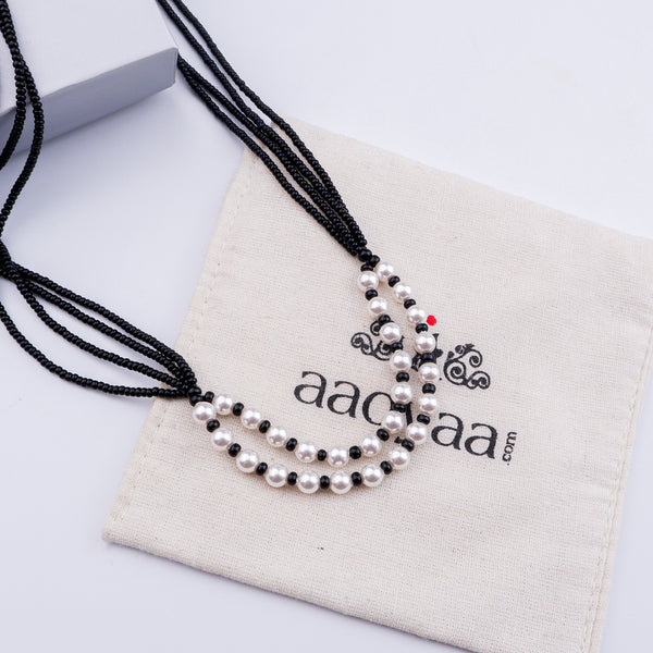 Two Layer Pearl Mangalsutra | 92.5 Sterling Silver
