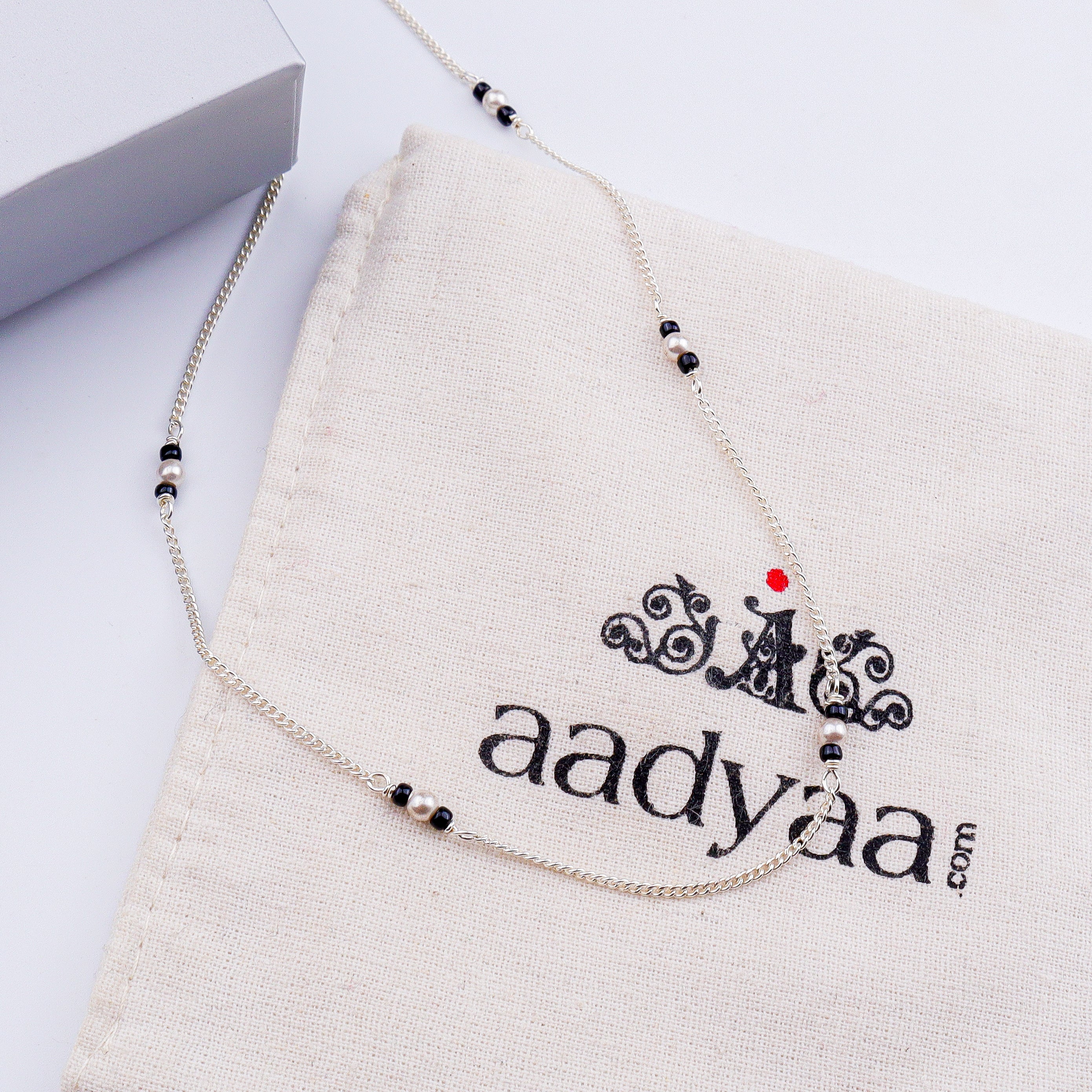 Pearl & Black Spinel Chain Mangalsutra