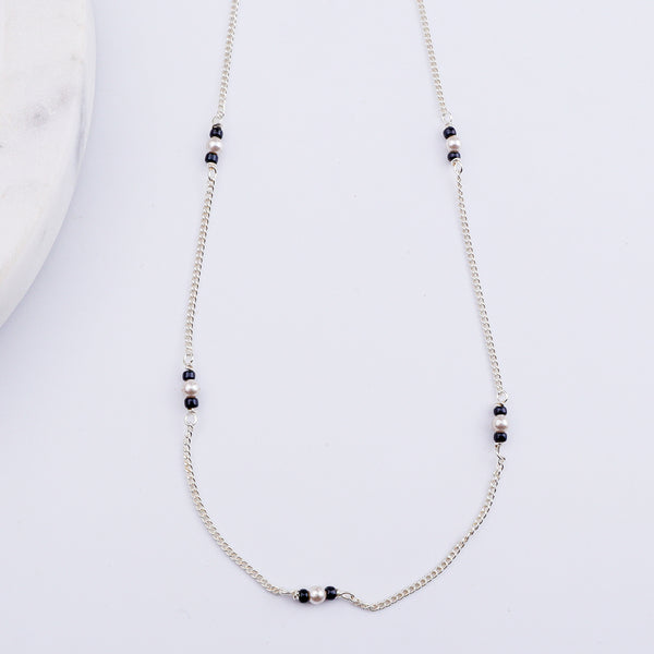 Pearl & Black Spinel Chain Mangalsutra