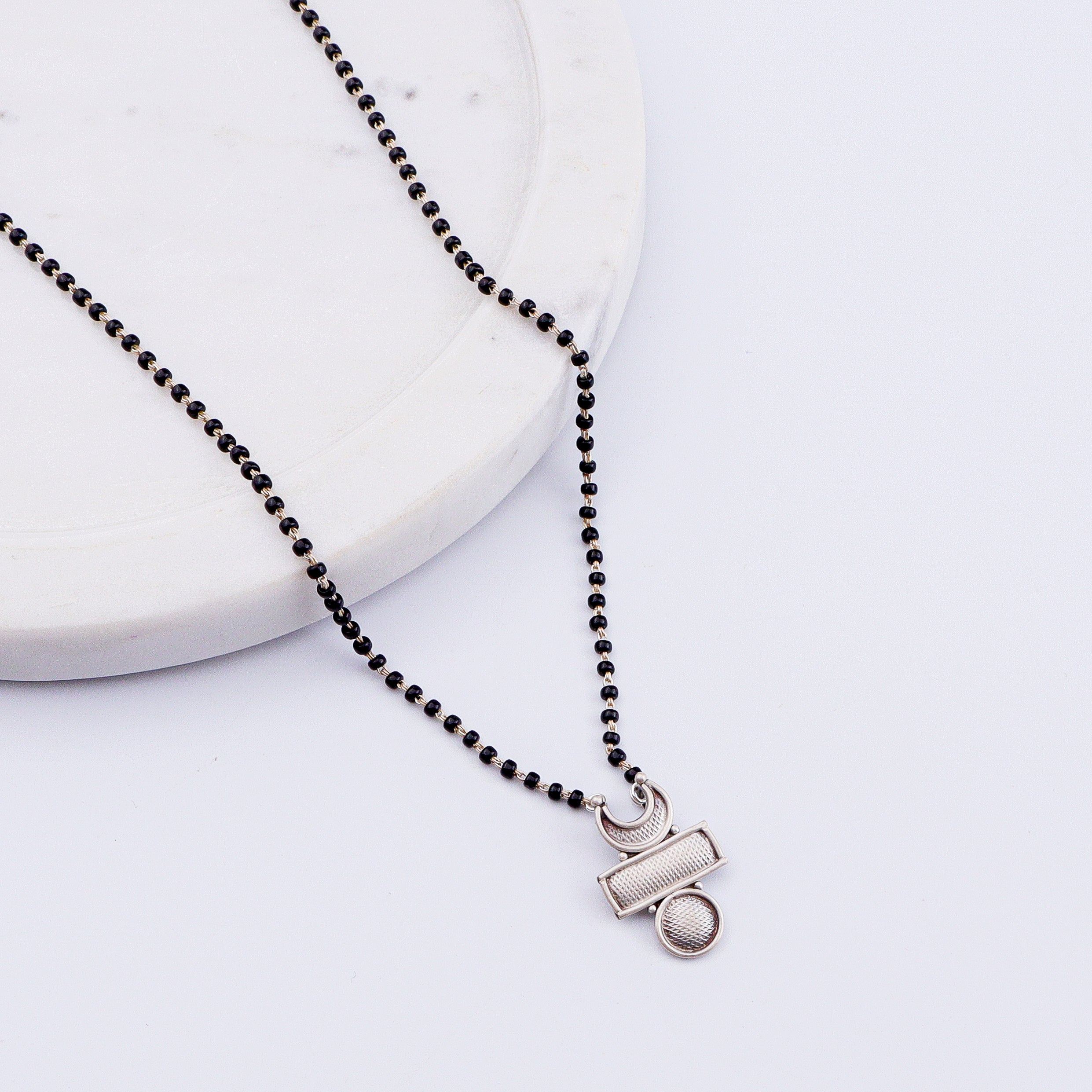 Maharashtrian Chandrakor Tikli Mangalsutra | 92.5 Silver