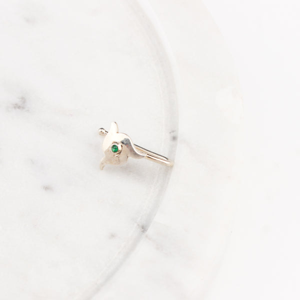Silver Nakshatra Nose pin (Clip on)