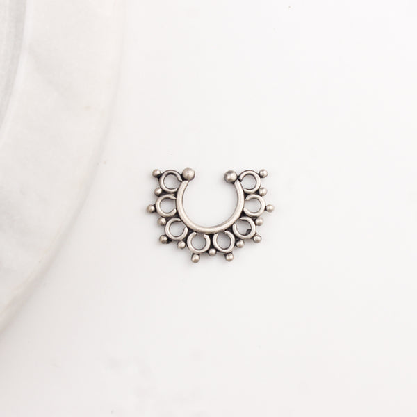 Filigree Nose Ring / Septum Ring (Clip On)
