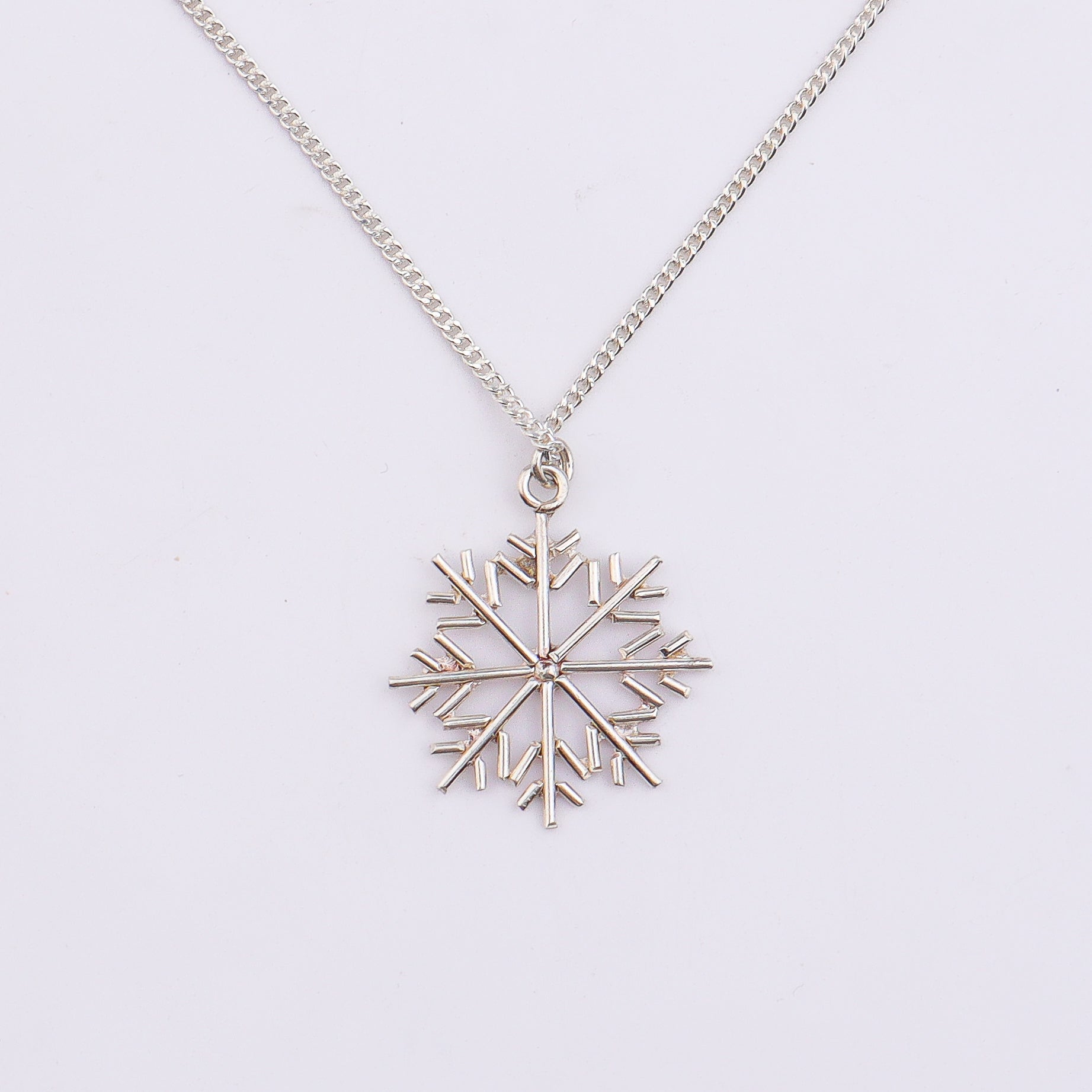 Sliver Snowflake Necklace