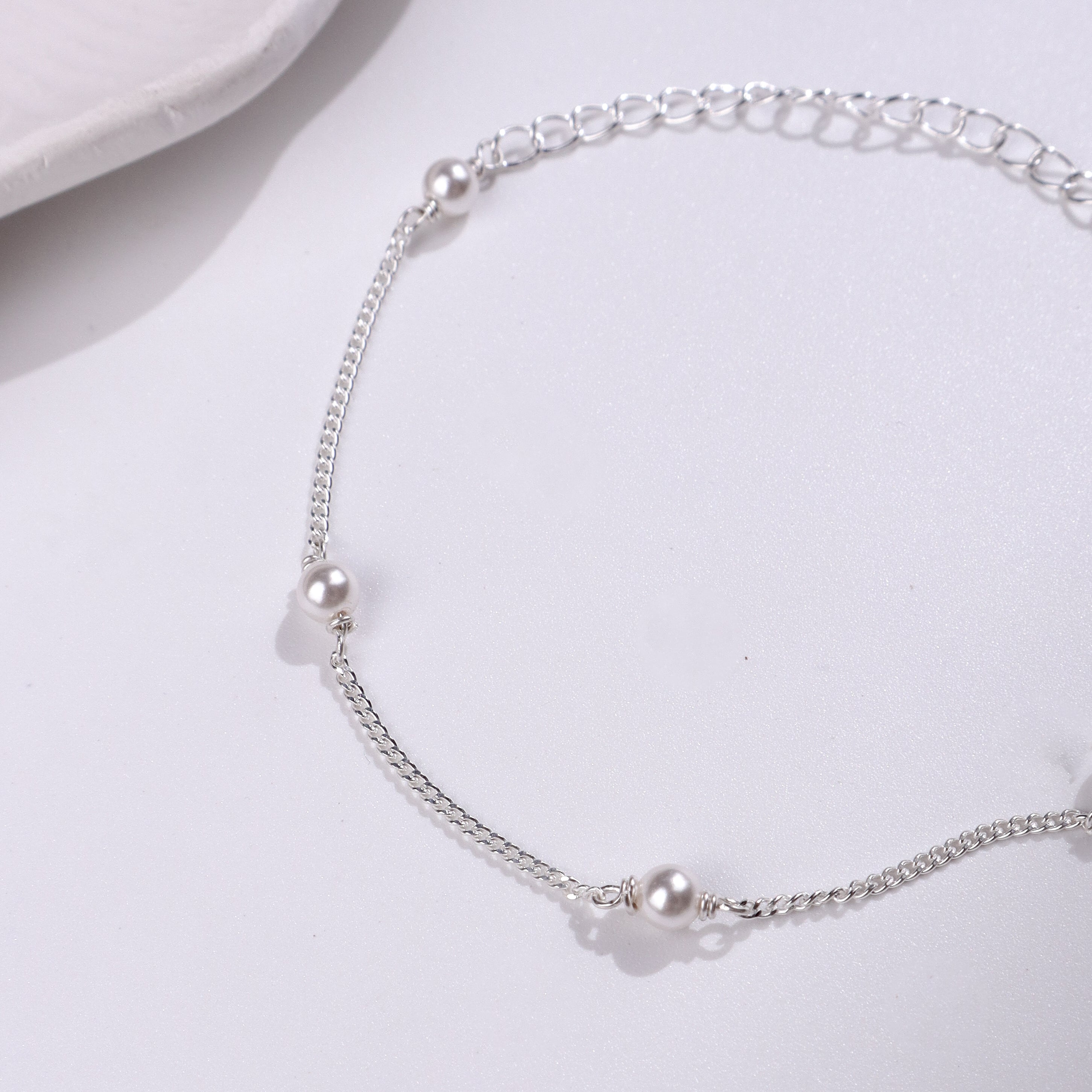 Classic Pearl Chain Bracelet | 92.5 Sterling Silver