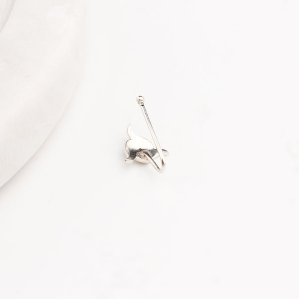 Silver Nakshatra Nose pin (Clip on)