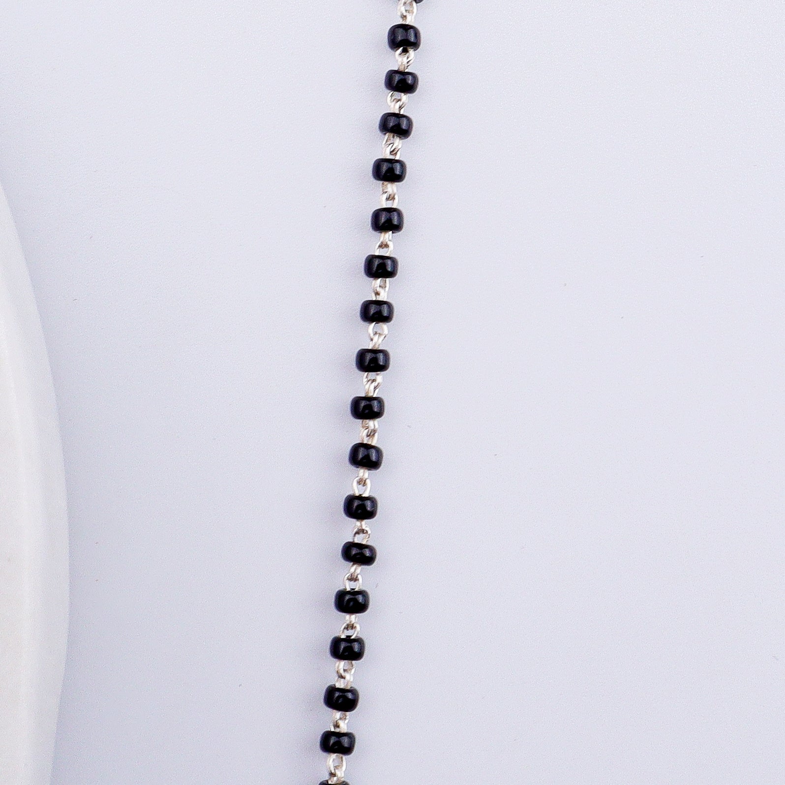 Small CZ Flower Mangalsutra Set | 92.5 Sterling Silver
