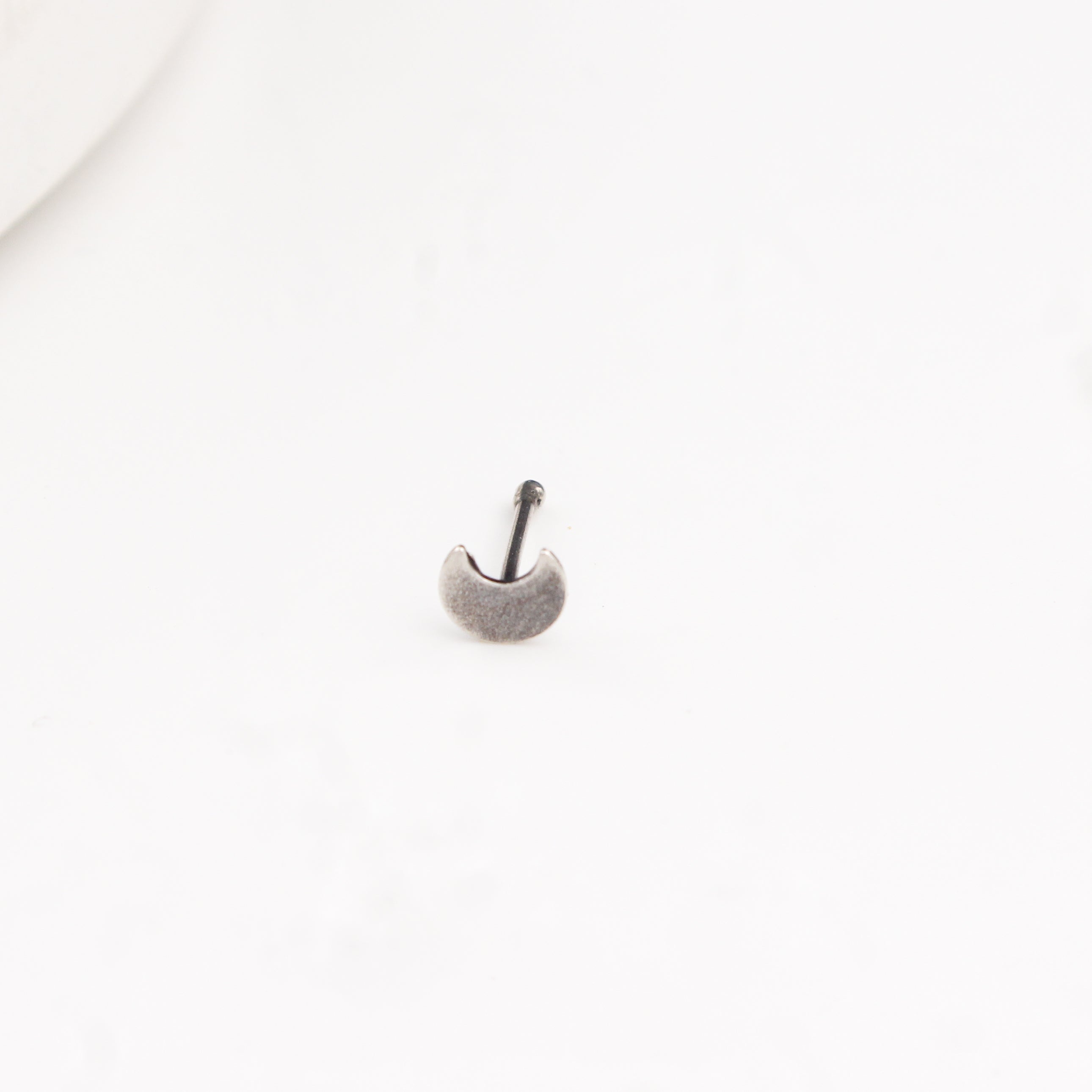 Tiny Chandrakor Nose Pin -Pierced | 92.5 Silver