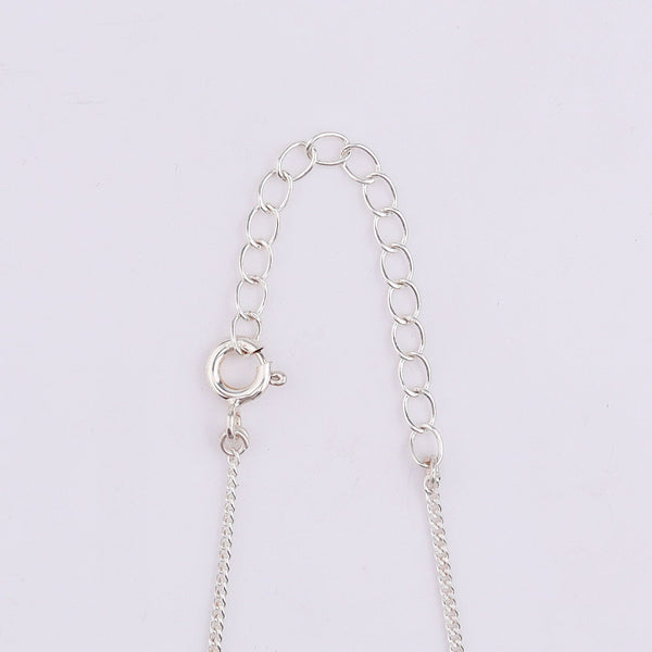 Silver chain necklace with clasp