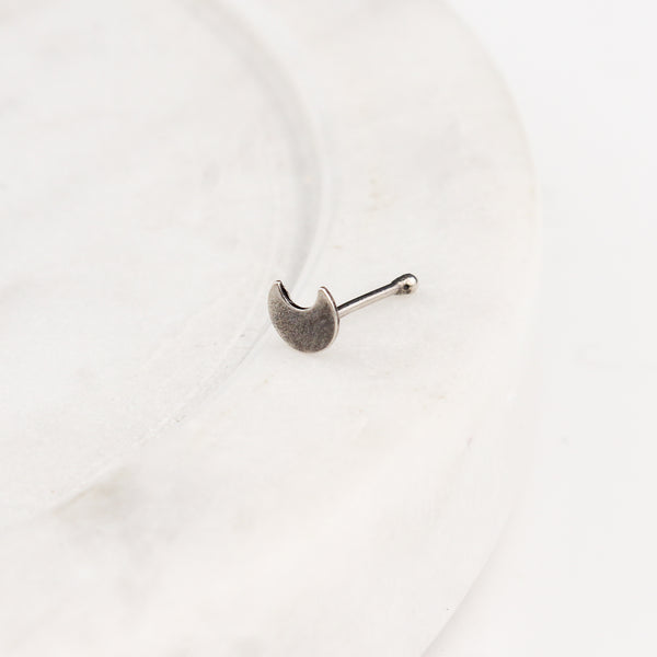 Tiny Chandrakor Nose Pin -Pierced | 92.5 Silver