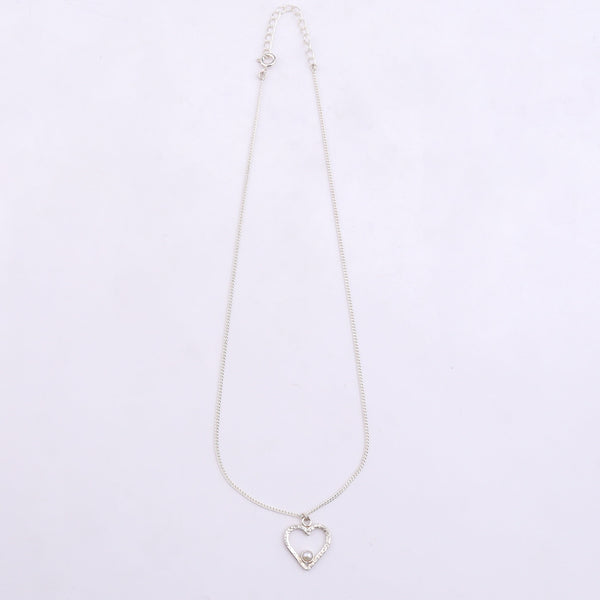 Silver chain necklace with adjustable clasp