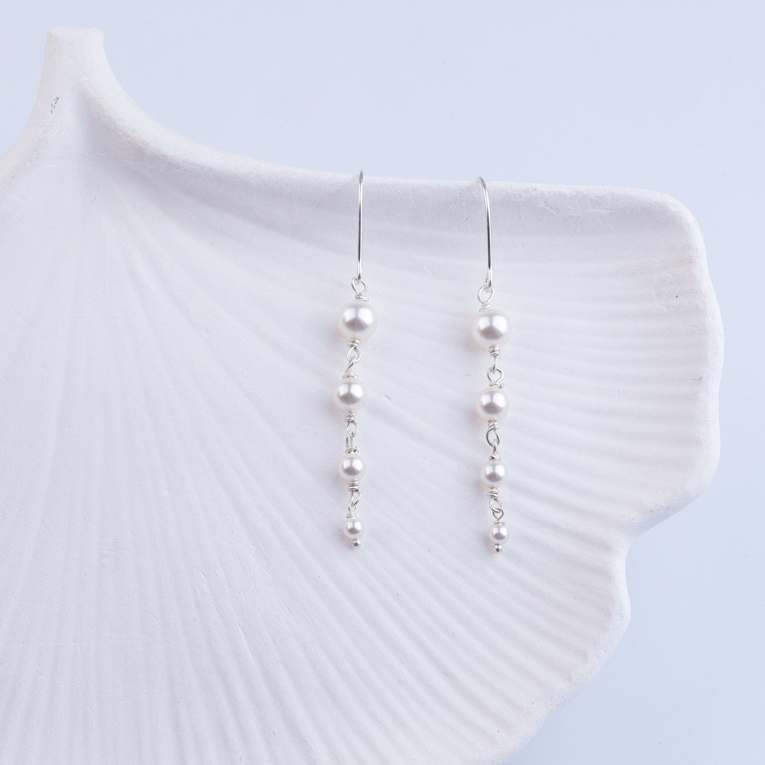 Silver Pearl Dangler Earrings