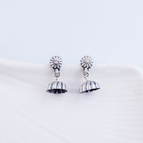 Silver Mini Dome Jhumki