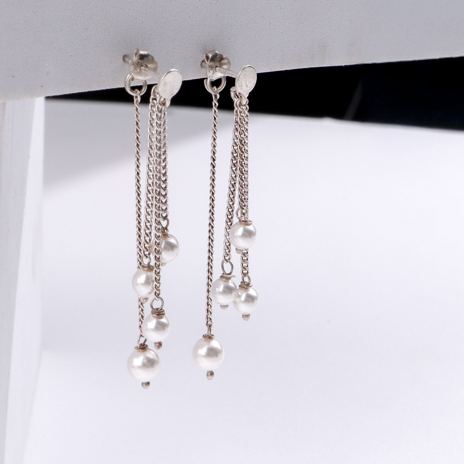 Pearl Trinkets : Layered dangler. Minimal , everyday wear design