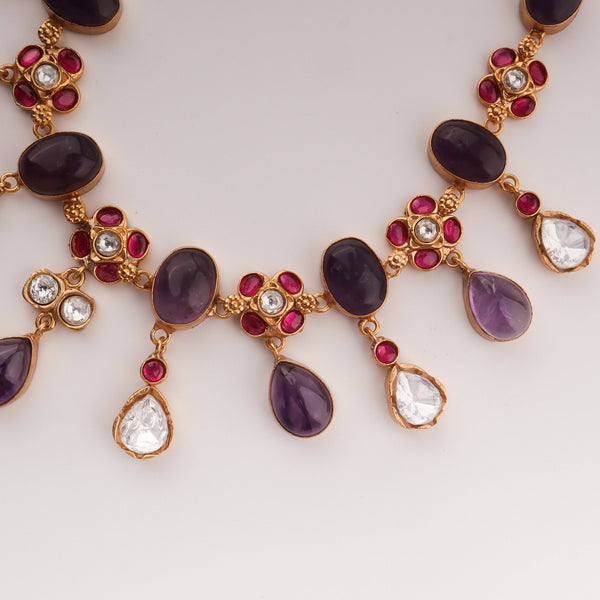 Close-up of 22K Gold-Plated Fashion Set showcasing intricate detailing, fine craftsmanship, and rich 22K gold plating