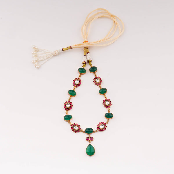 Flat-lay of 22K Gold-Plated Fashion Set with complementary gold-plated jewelry and elegant festive accessories