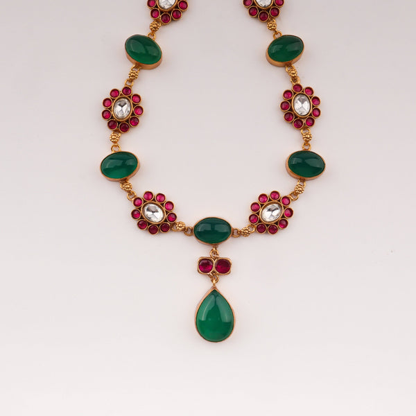 Close-up of 22K Gold-Plated Fashion Set showcasing intricate detailing, fine craftsmanship, and rich 22K gold plating