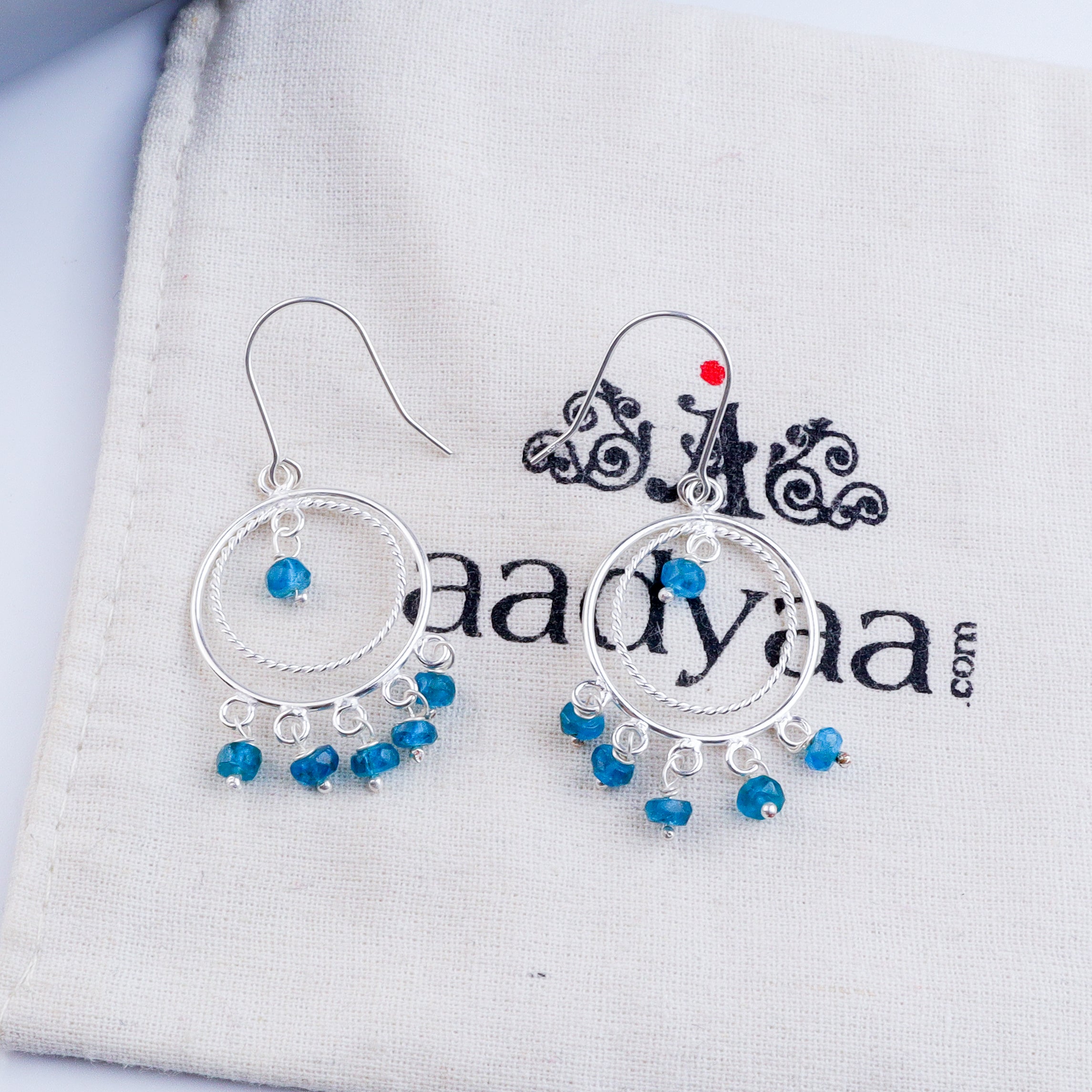 Blue Apetite Chandbali | 92.5 silver earrings | size : small