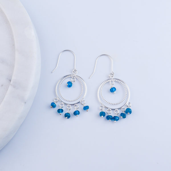 Blue Apetite Chandbali | 92.5 silver earrings | size : small