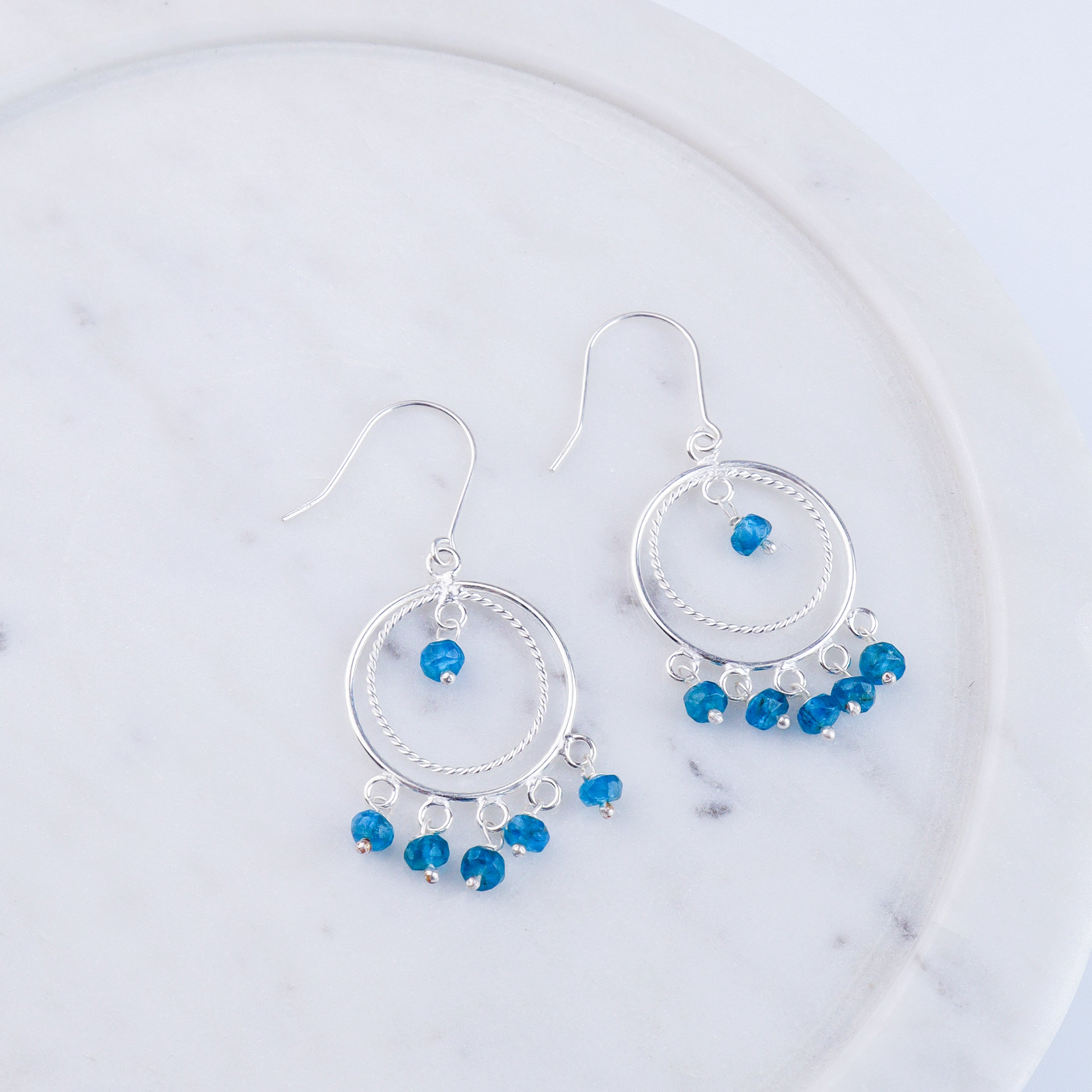 Blue Apetite Chandbali | 92.5 silver earrings | size : small