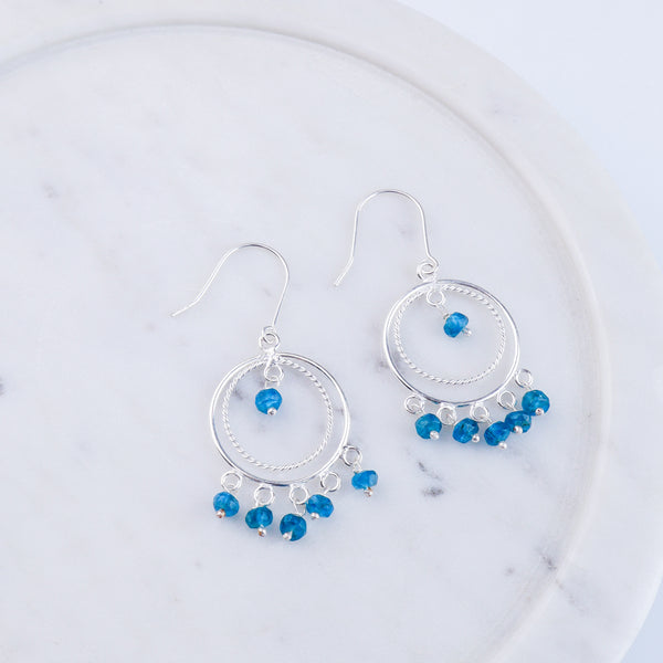 Blue Apetite Chandbali | 92.5 silver earrings | size : small