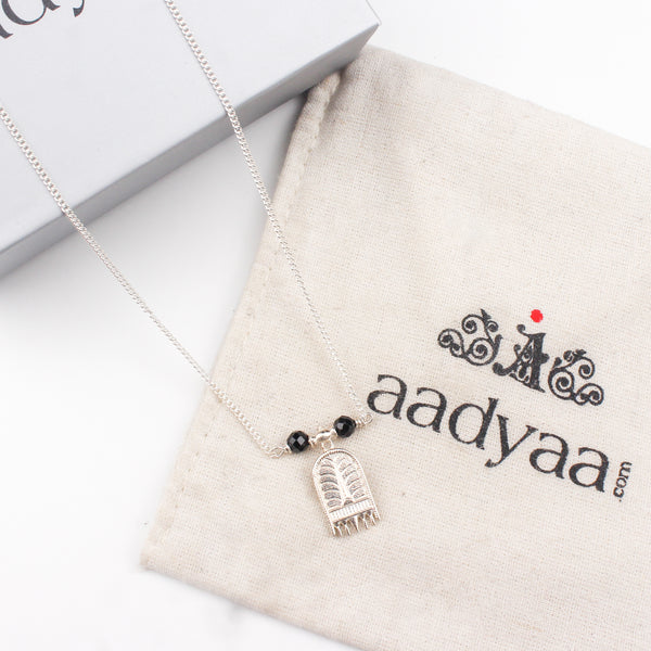 Saaj Motif Chain Mangalsutra | 92.5 Sterling Silver