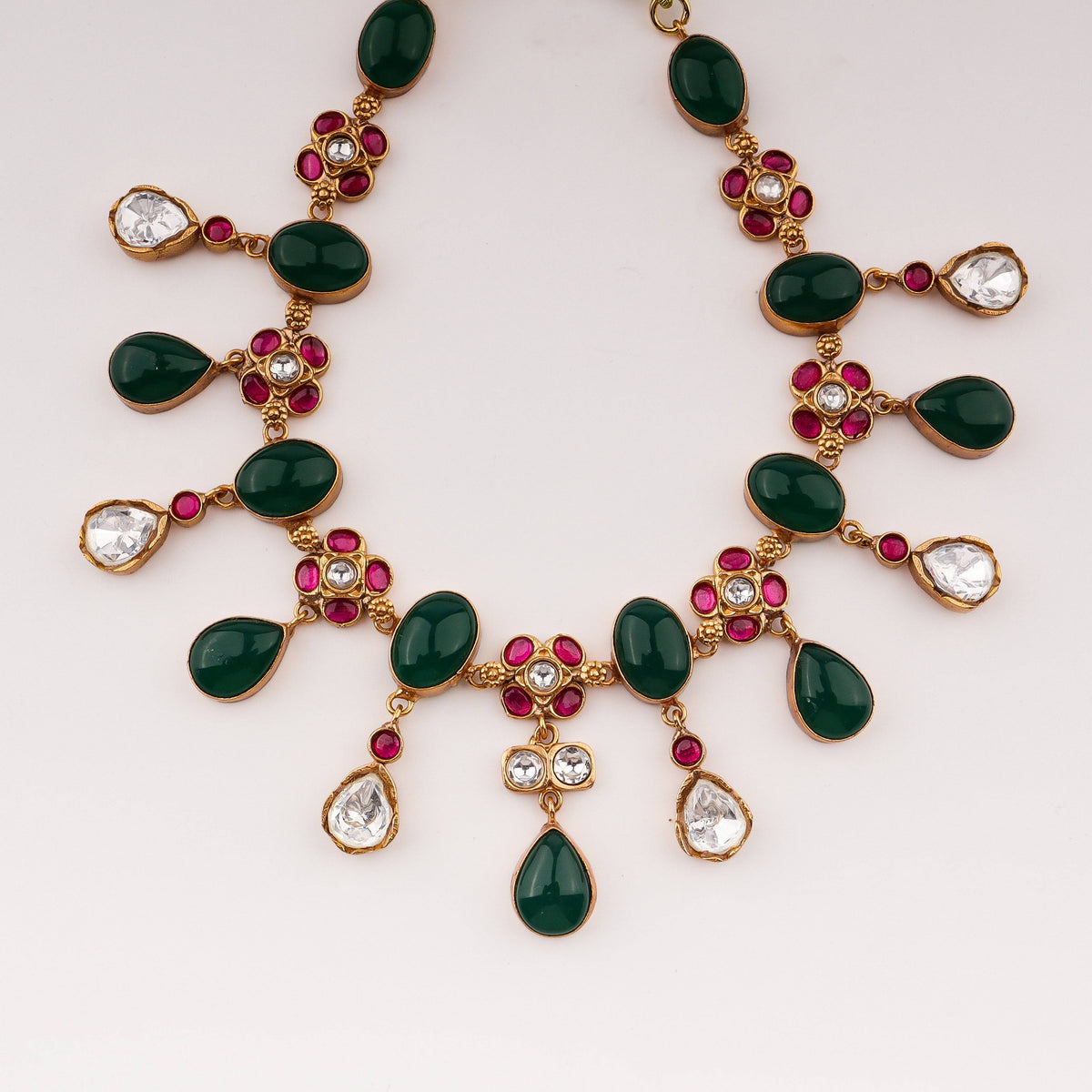 Close-up of 22K Gold Plated Fashion Set showcasing intricate detailing, fine craftsmanship, and rich 22K gold plating