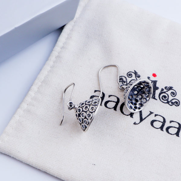 Silver Oxidized Jhumki