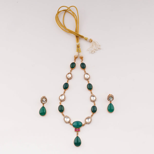 22K Gold Plated Fashion Set front view featuring an elegant coordinated design and premium 22K gold-plated finish