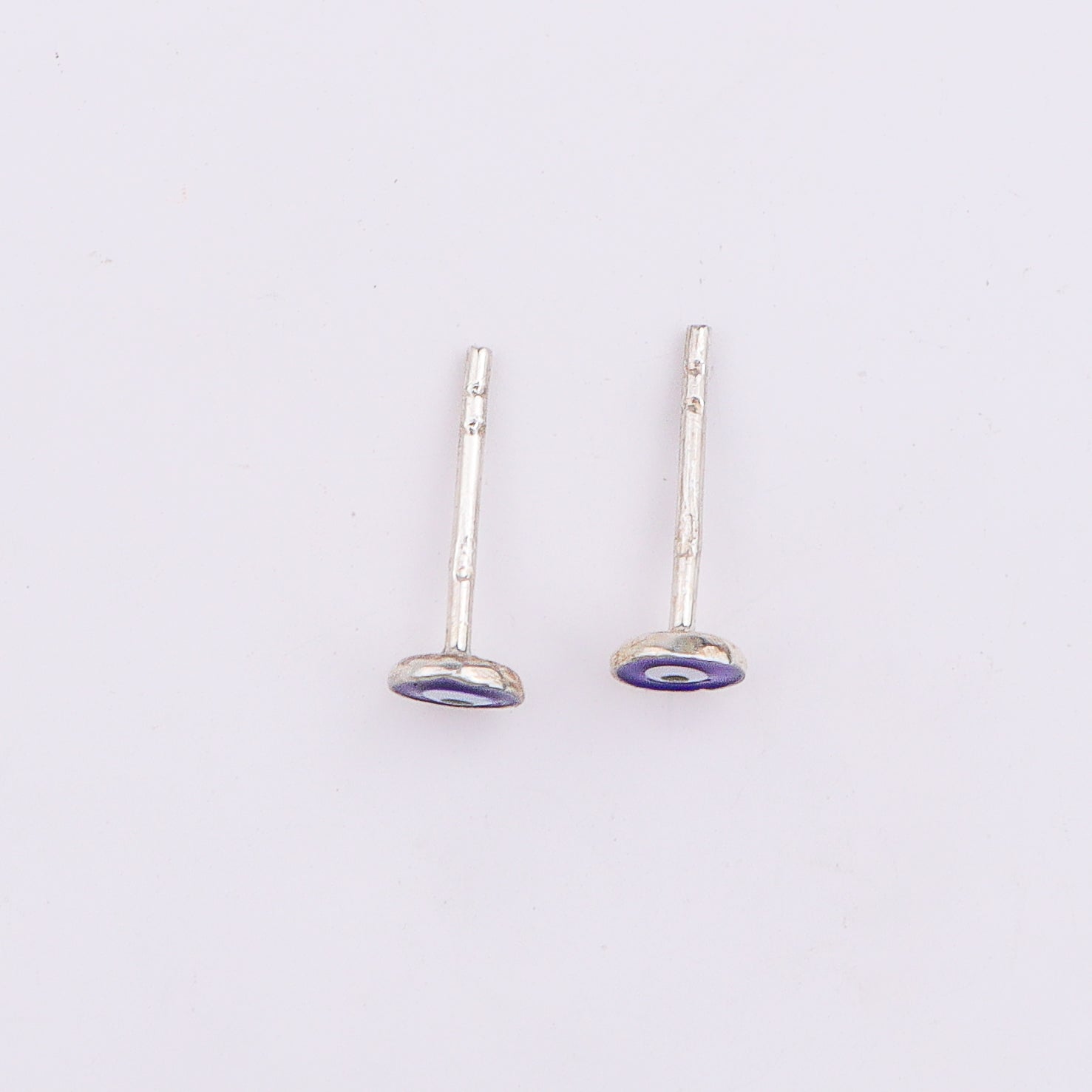 Sliver Evil Eye Stud Earrings