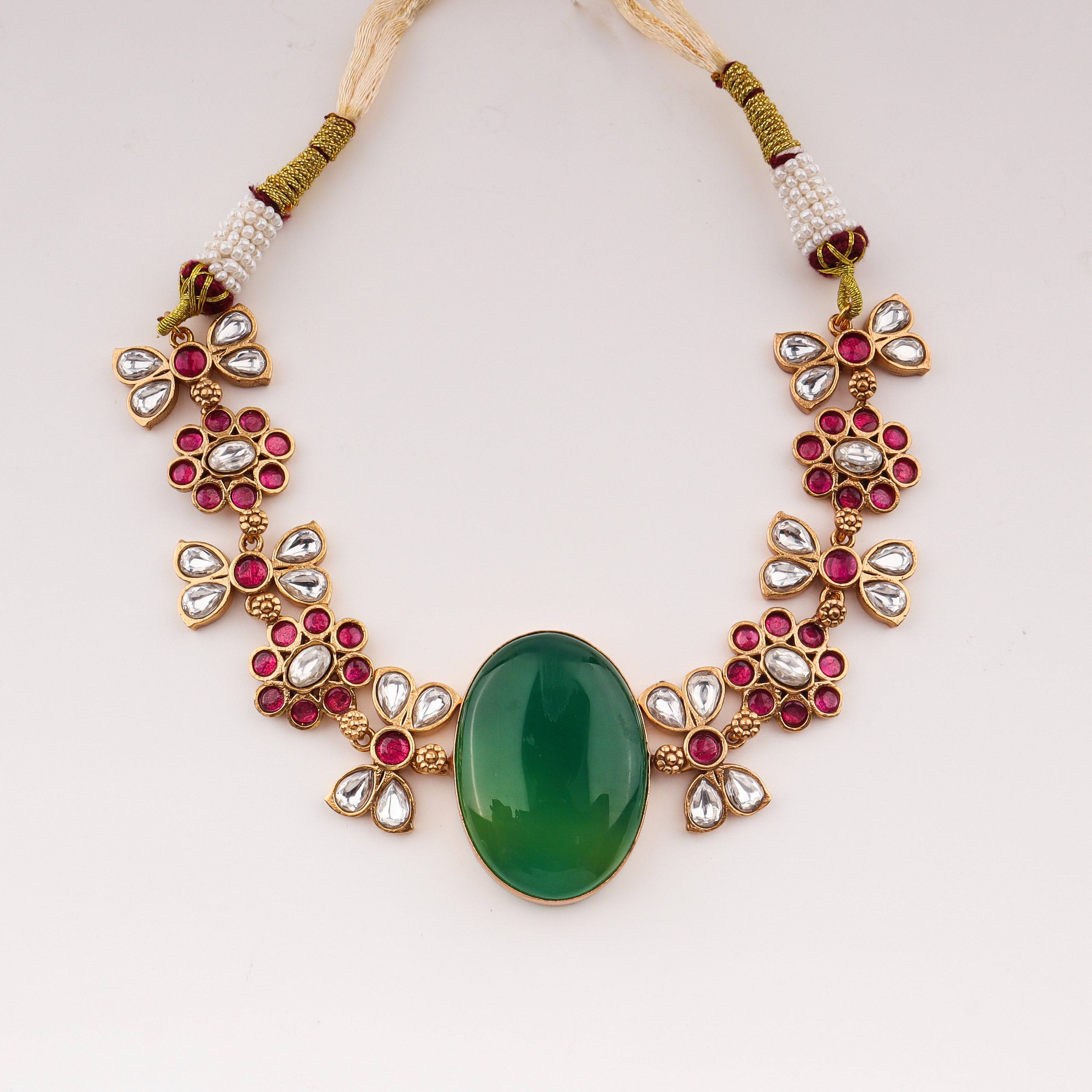 Close-up of 22K Gold Plated Fashion Set showcasing intricate detailing, fine craftsmanship, and rich 22K gold plating