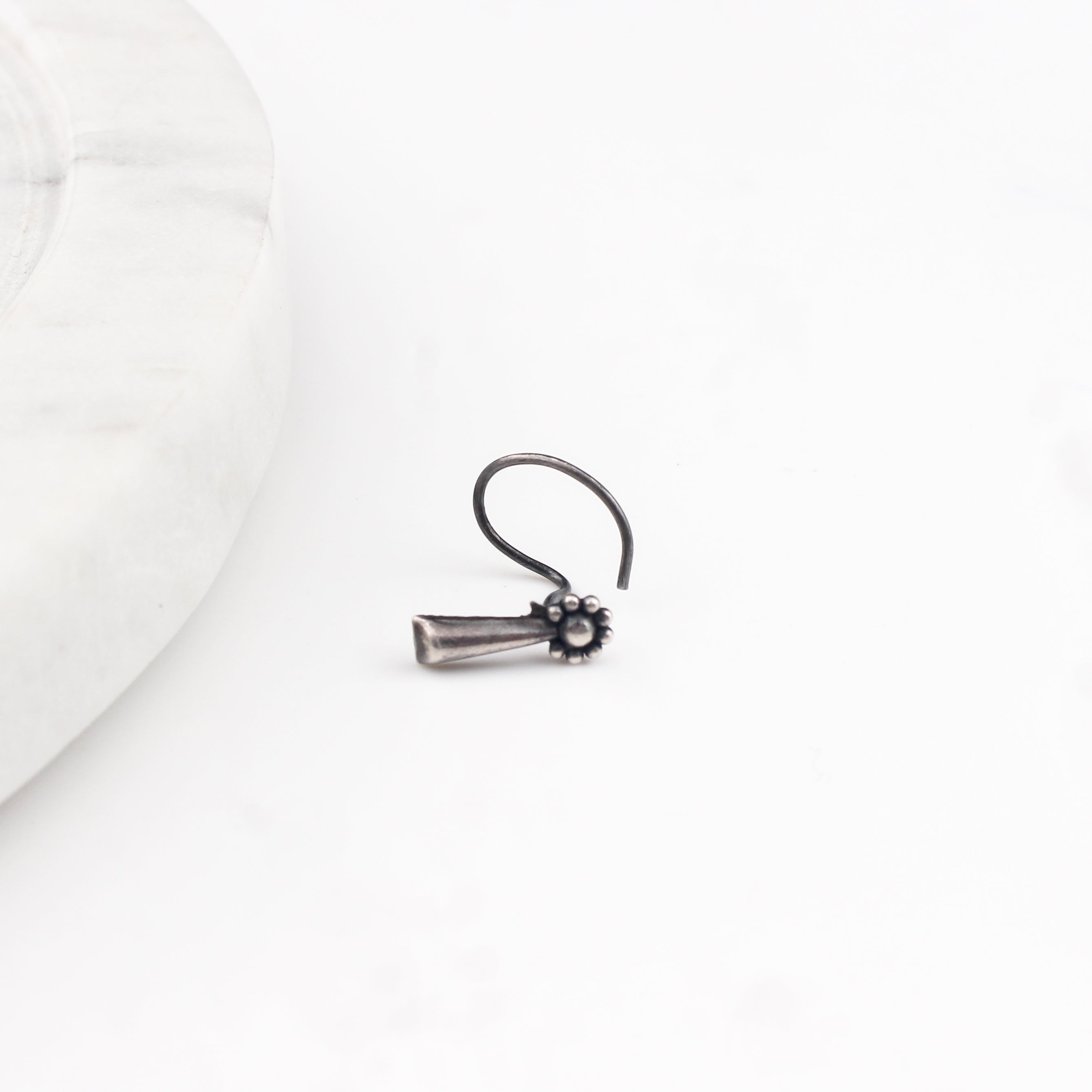 Handmade Silver Nose pin (Pierced)
