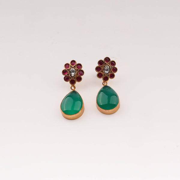 Close-up of 22K Gold Plated Fashion Set showcasing intricate detailing, fine craftsmanship, and rich 22K gold plating
