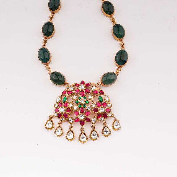 Close-up of 22K Gold-Plated Fashion Set showcasing intricate detailing, fine craftsmanship, and rich 22K gold plating