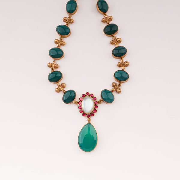 Close-up of 22K gold-plated fashion sets showcasing intricate detailing, fine craftsmanship, and rich 22K gold plating