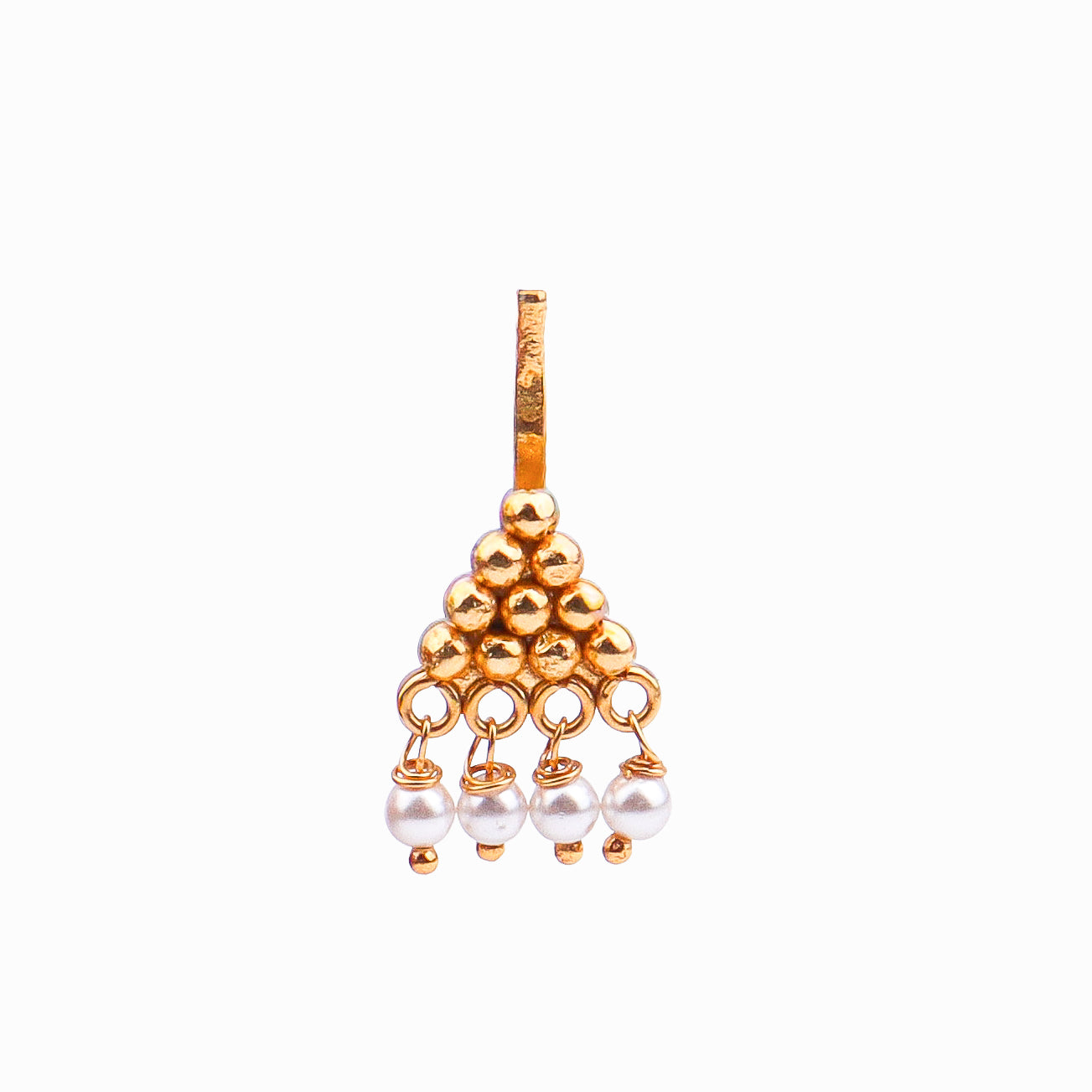 Pyramid Clip-On Nose Pin | 22K Gold-Plated (Large)