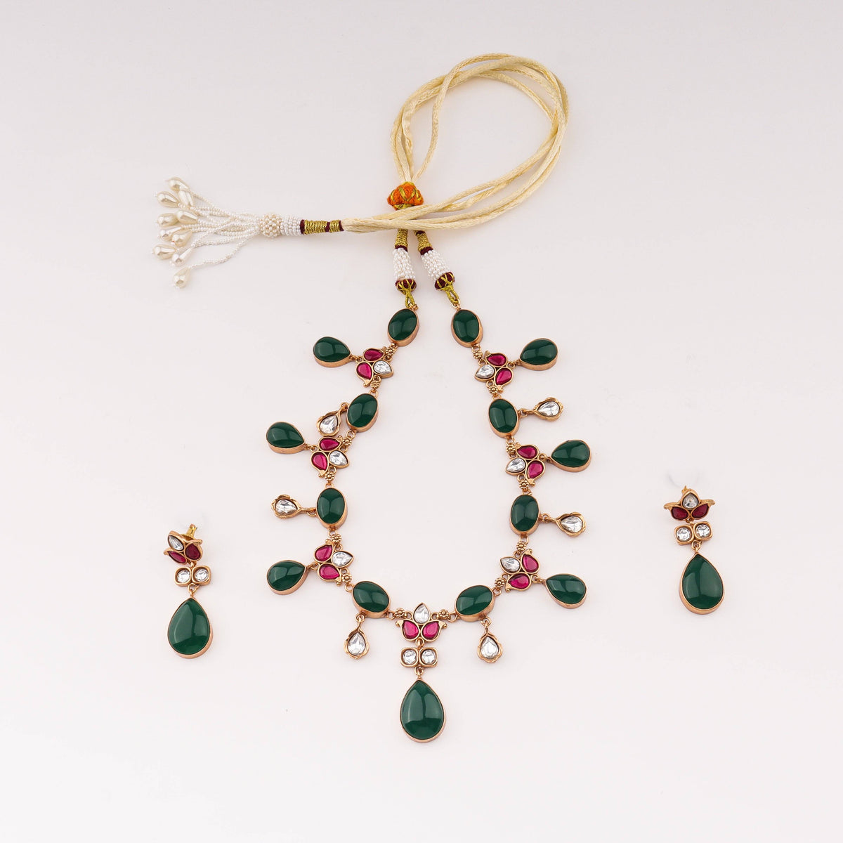 22K Gold Plated Fashion Set front view featuring an elegant coordinated design and premium 22K gold-plated finish