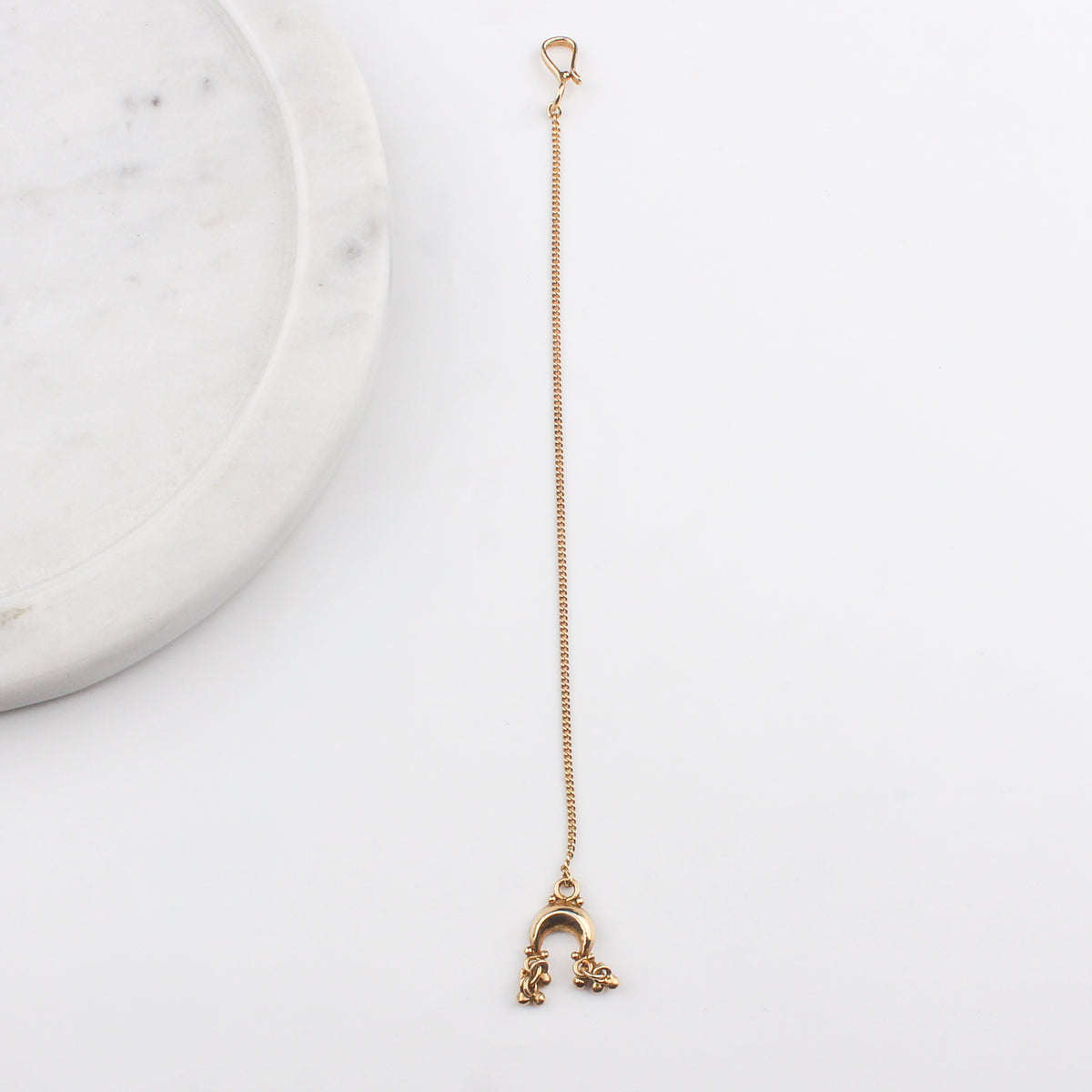 Silver Chandrakor Ghungroo Motif Maang Tika | 22K Gold Plated