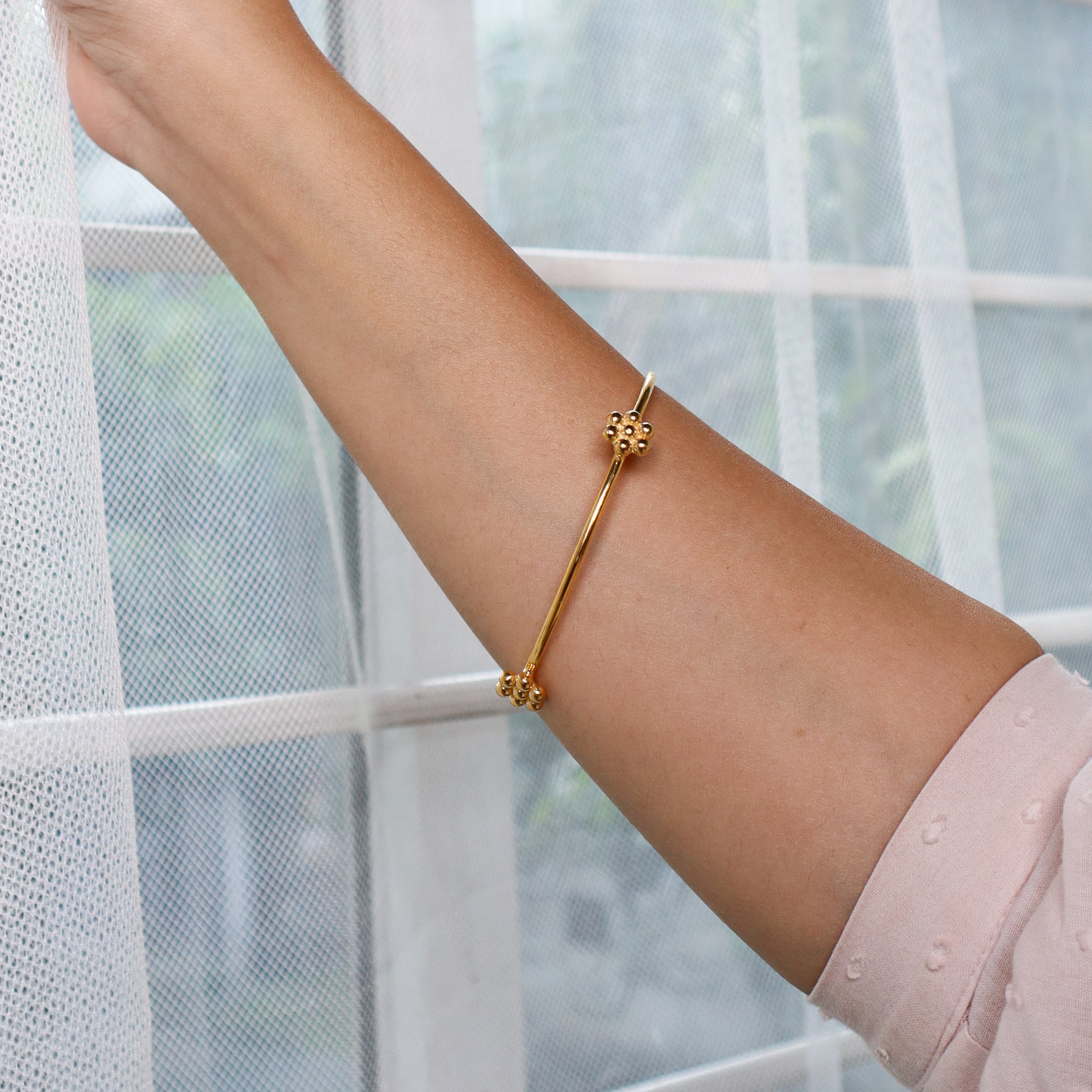 Silver Kudi Bangle Gold Plated