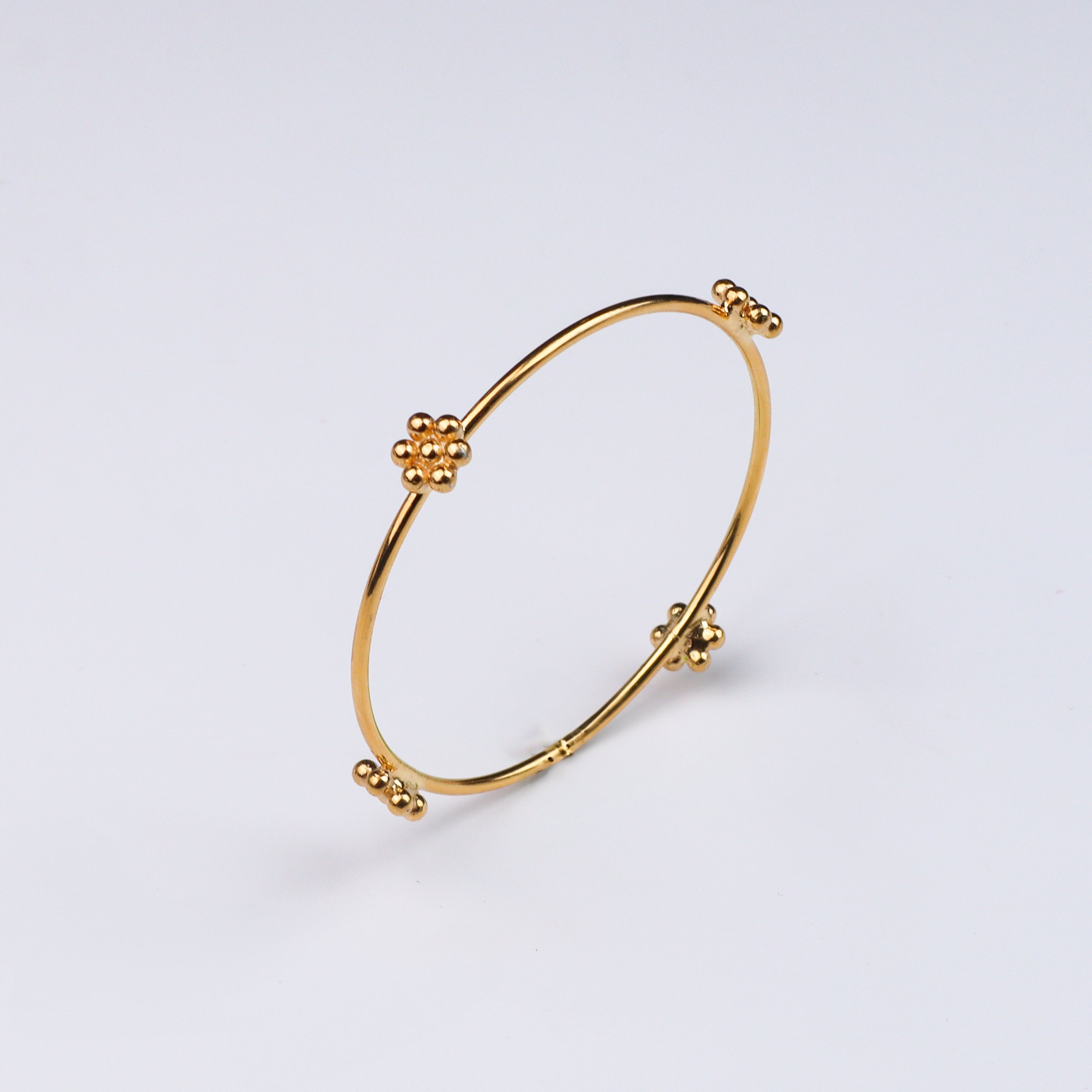 Silver Kudi Bangle Gold Plated