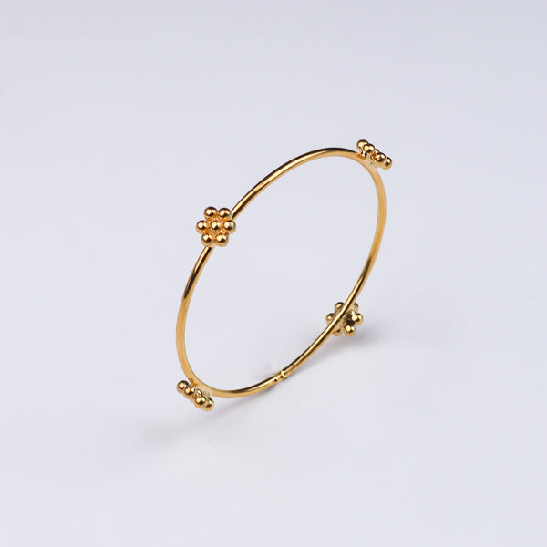 Silver Kudi Bangle Gold Plated